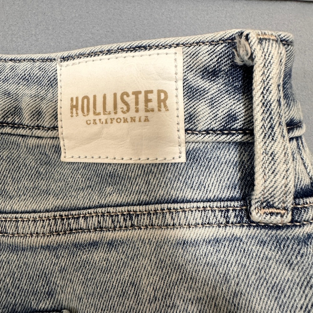 Hollister Curvy Ultra High-Rise Straight Jeans Juniors Womens 21R Blue NWT - Picture 4 of 10